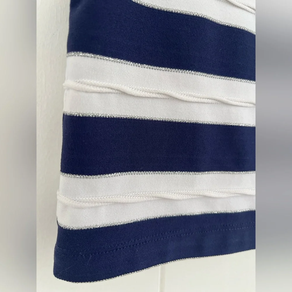 J. McLaughlin Blue White Stripe Nicola Skirt Size XS - Picture 4 of 10